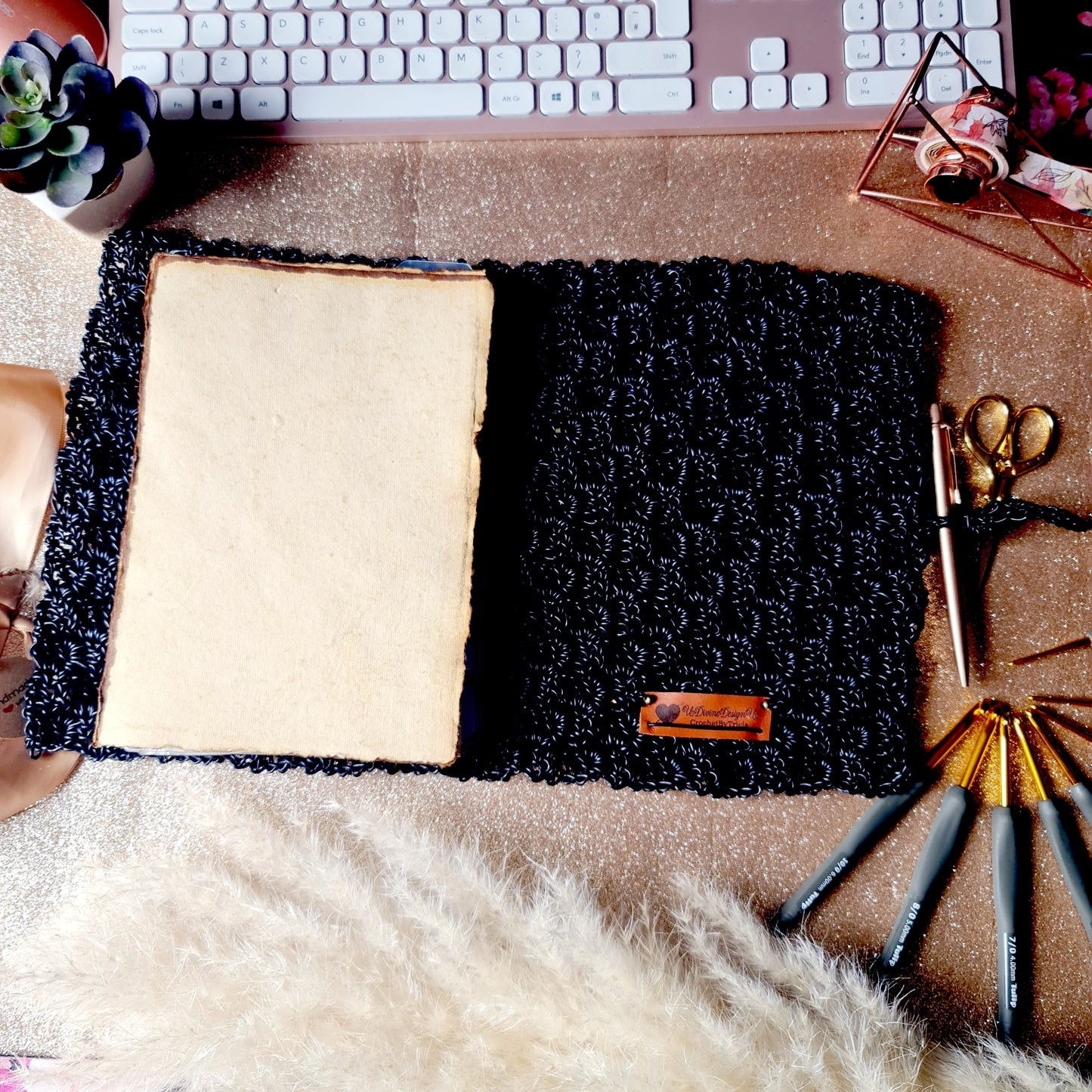 Real Leather Boujee Crochet (BuJo) Journal